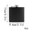 6OZ Stainless Steel Black Mini Hip Flask Alcohol Bottle Drinking Gift For Man Personalized LOGO Custom Made Laser Engraving