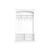 Entrance Furniture - MUVOE - Coat Rack Kit - 3 Hooks - Open Storage - White