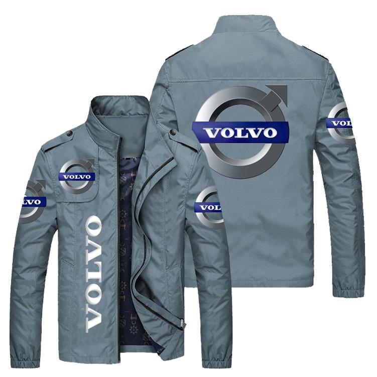 nwvfk6 Enjoliveurs 2026 Printemps et Automne Pour Volvo Rdesign XC60 XC90 V40Carte Logo Veste Pilote à Fermeture Éclair Sportive Décontractée Randonnée Extérieure Wa XXL gray