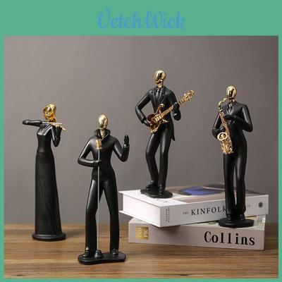 Conjunto de Figuras com Pulseira de Resina Moderna Para Decoração de Casa e Escritório Presente Para Amantes de Música