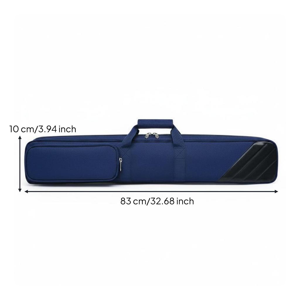 Double Slot Cue Bag Padded Exterior Billiard Pool Equipment Carrier Shoulder