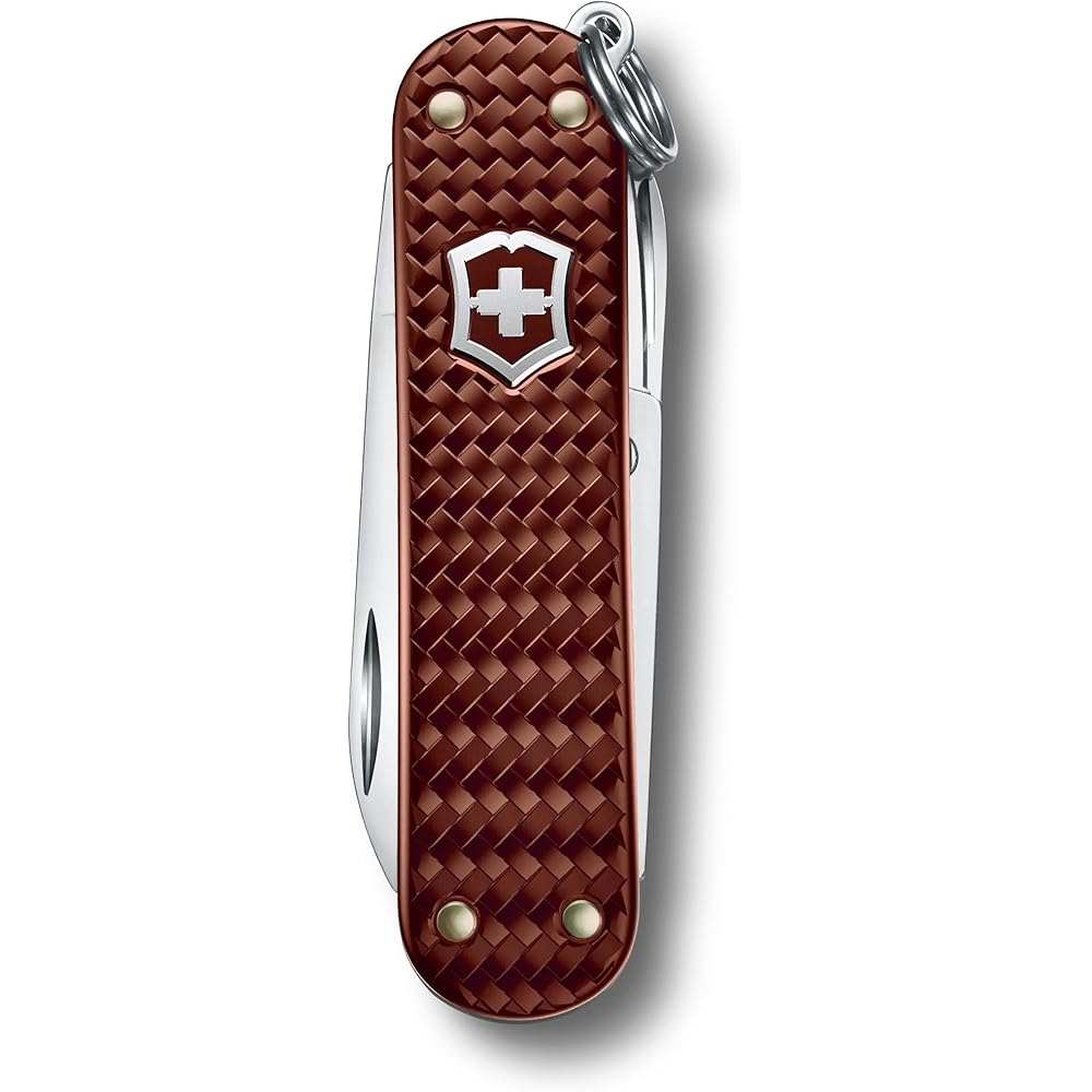 Victorinox Classic Alox Collection Swiss Army Knife Hazel Brown 5 Functions Compact Lightweight Multi-Tool
