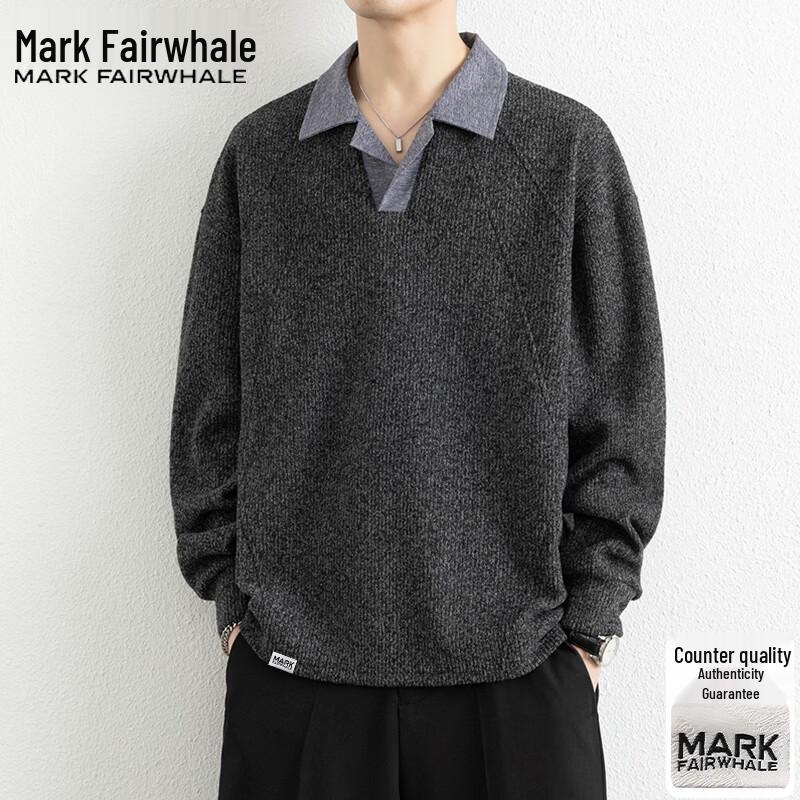 MARK FAIRWHALE Men's Casual Pullover Sweatshirt