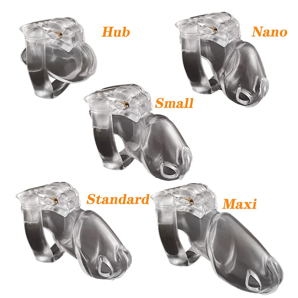 Male Chastity Resin Chastity Belt with Cock Chastity Cage for SM Includes 4 Cock Adult Toy Lock, Lock, Cage, Restraints, Couples, Rings, [HT-V4]