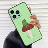 Mint Green The Frog Mushroom Phone Case For iPhone 16 15 14 13 11 12 17 Pro Max Mini 15 16 Plus 16e 17 Air Cover Fundas