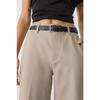 Straight Fit Fabric Pants