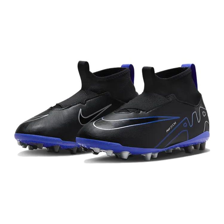 Nike Mercurial Superfly 9 Academy AG Grass Anti-Slip Shock Absorption Durable Low-Top Kids Football Shoes Kids Football Shoes Black DJ5613-040