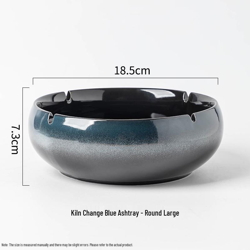 Large Ceramic Ashtray – Creative Retro Chinese Style for Living Room or Office