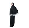 Muslim Women Ouble-Layered Large-Scale Mosque Lace Robes Dubai Cardigan Ramadan
