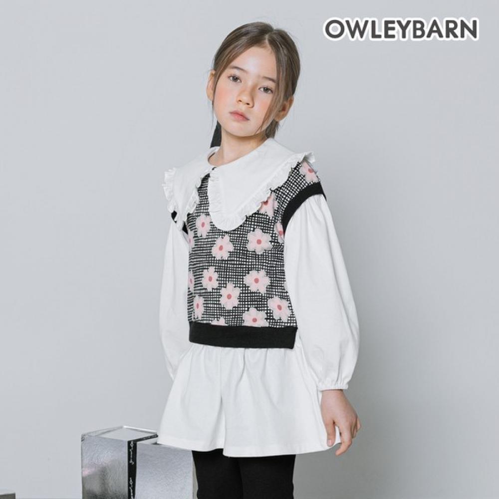 

Футболка с рисунком в клетку Olivan Flower Layered T Ivory Ivory/110