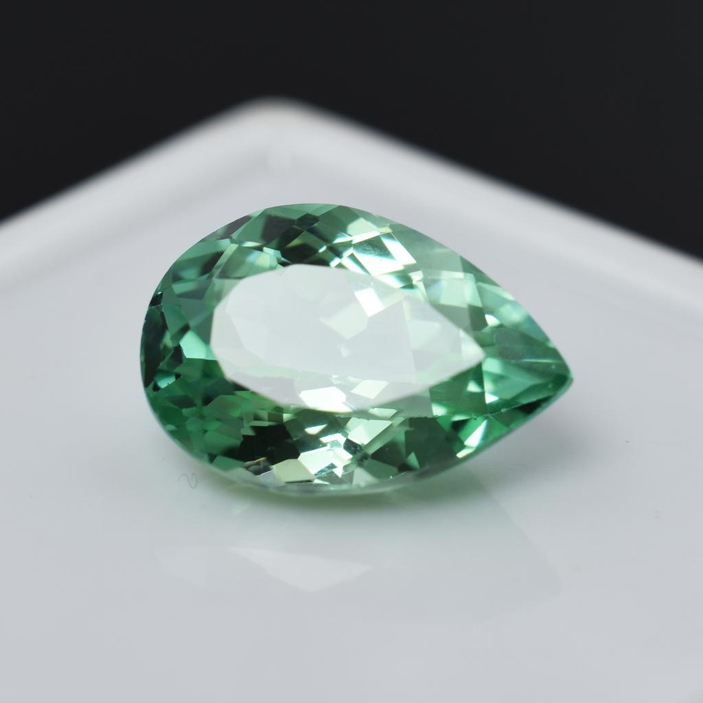 7.95 Ct Natural Bluish Green Sapphire Pear Stunning Certified Loose Gemstone