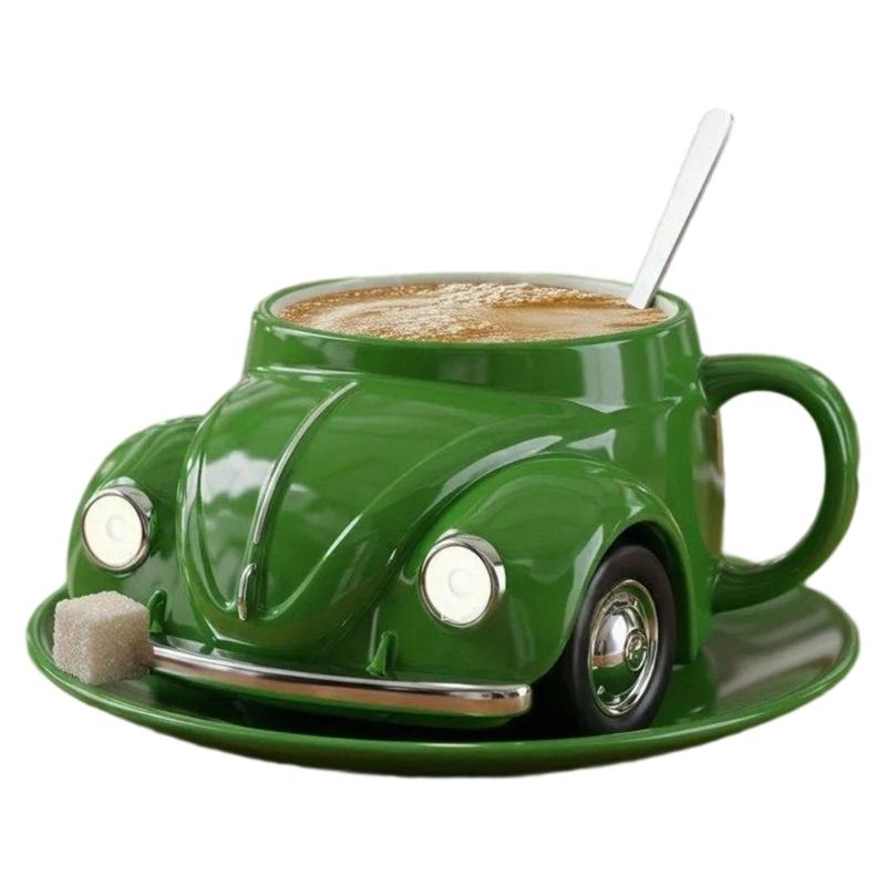 Resin Coffee Cup with Handle Stainless Steel Insulated Inner Spill Resistant Mug For Gifting Birthday Holiday Event