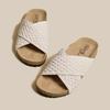 Cross-strap Knitted Slippers Women's Summer Wear New Retro Thick-bottomed Beach Vacation Cool Slippers