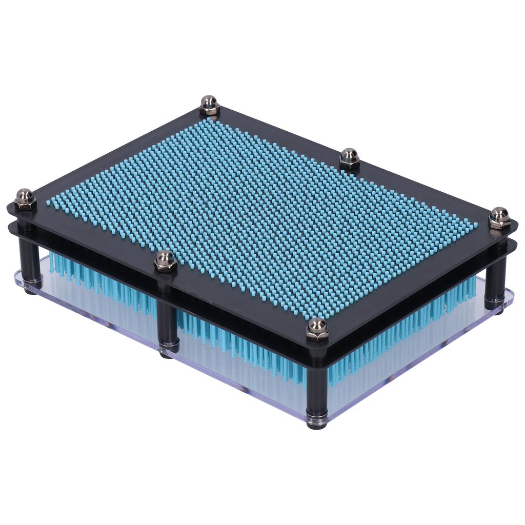 Pin Art Toy 3D Plastic Hand Print Model Cloning Colorful Changeable Kids Creative Gift LLight Blue