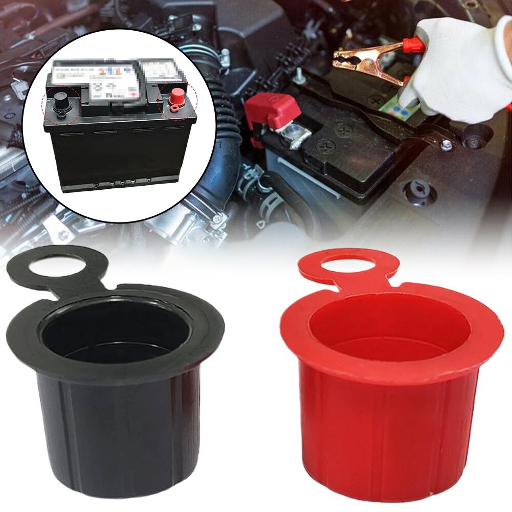 Pair Battery Terminal Post Battery Cap Cover For Ignition Device Negative And Positive Pole Terminal Protector Cap