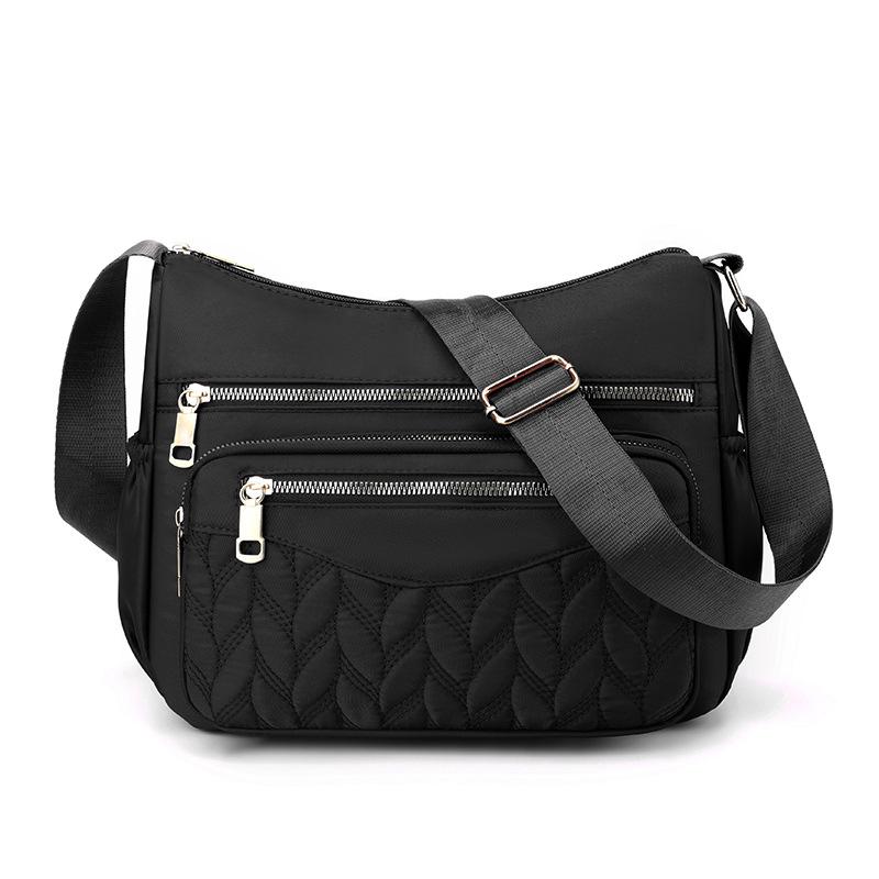 Sac bandoulière en nylon multi-poches - Sac à bandoulière tendance pour femme