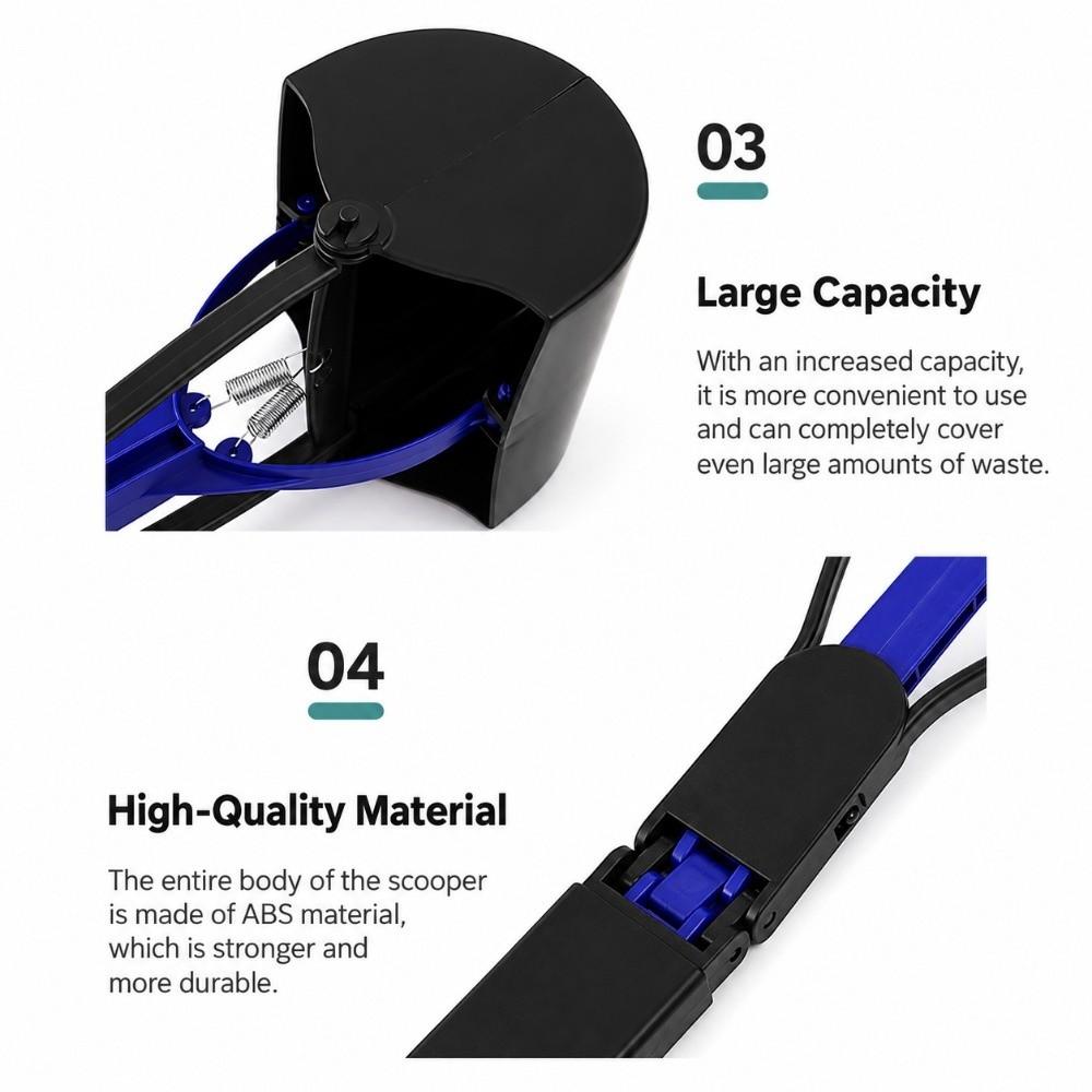 Foldable Long Handle Dog Poop Scooper Easy Cleaning Poop Scoop Shovel Pet Waste Picker Dog Walking