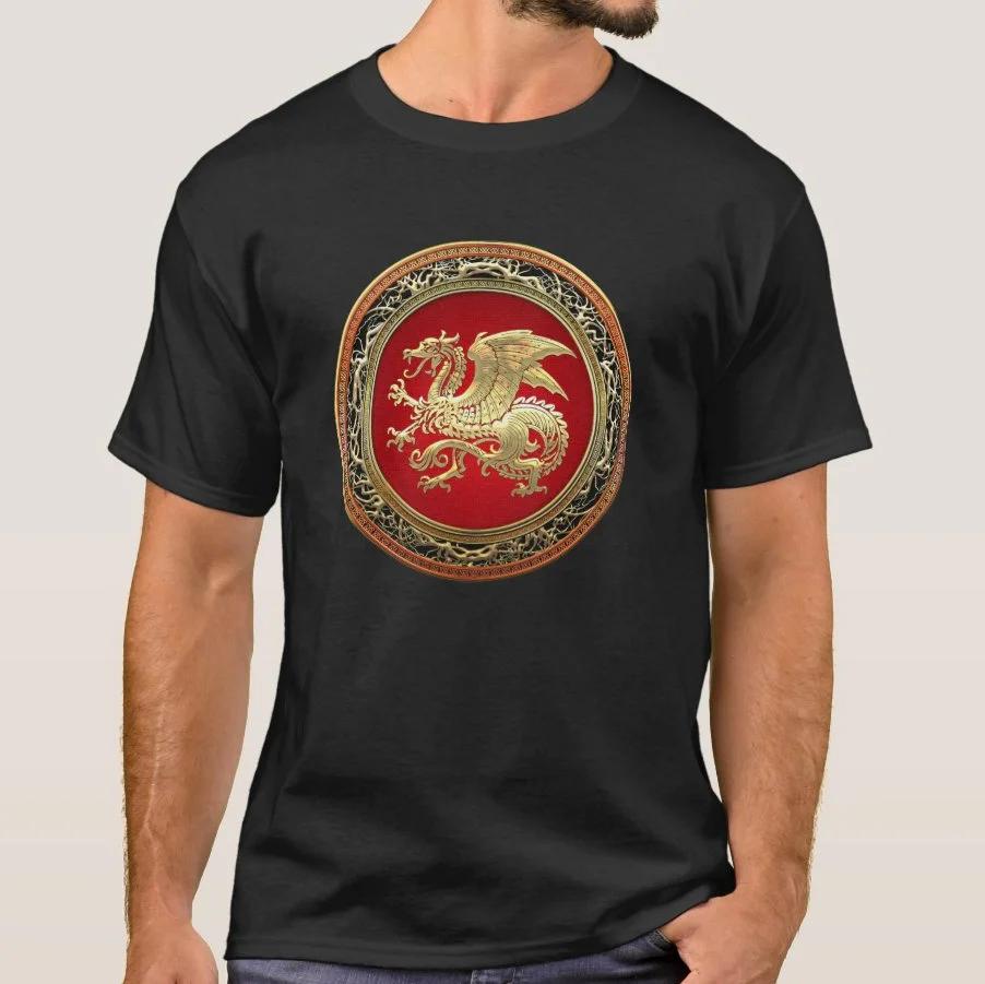 Icelandic Dragon Sacred Symbols Coat of Arms of Iceland T Shirt Short Sleeve 100 Cotton Casual Tshirts Loose Top Size S3XL
