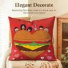 Anime B-Bobs B-Burgers Cushion Cover Natural Linen Organic Fabric Double-Sided Printing Sofa Home Decor Gift Pillow Case