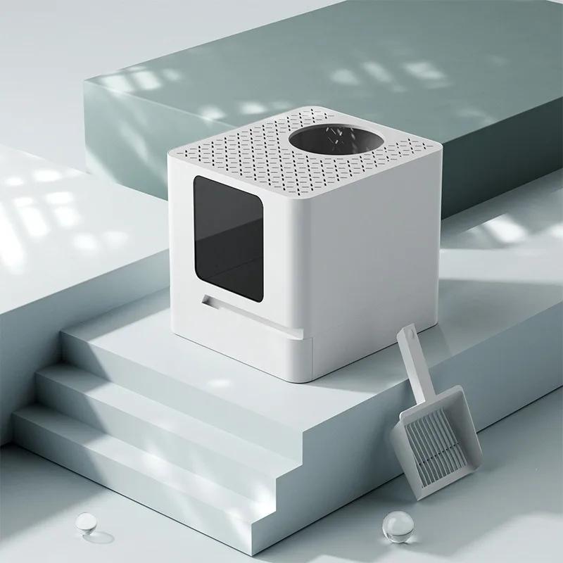 Plastic Self-cleaning Cat Litter Box Closed Cat Tray Automatic Toilet Prevent External Splashing Pet Products Accessories