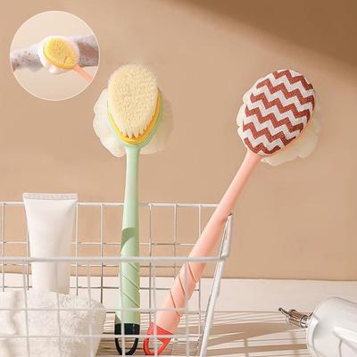 Koupelová masážní kartáč na záda s dlouhou rukojetí Exfoliační kartáč na tělo Čisticí nástroje Měkké sprchové nástroje