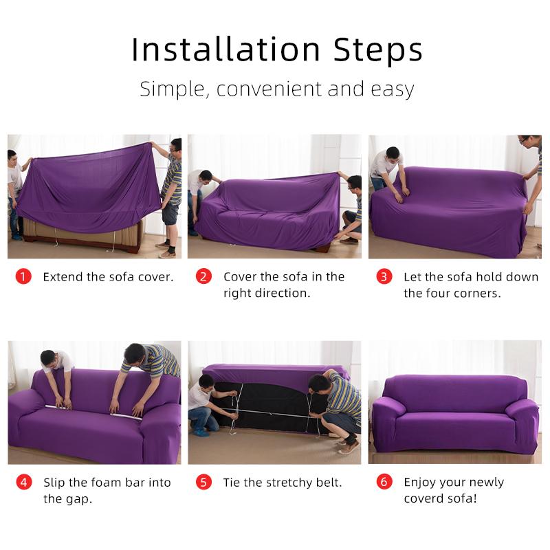 Spandex Sofa Covers For Living Room Printing Elastic Couch Cover Slipcovers Armchair Furniture Protector 1 /2 /3 /4 -Seater
