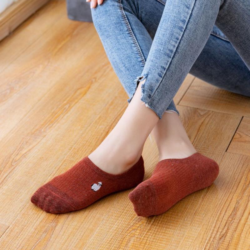 Unsichtbare Socken für Damen aus Silikon, Anti-Rutsch-Socken, Bootssocken mit Tiermuster