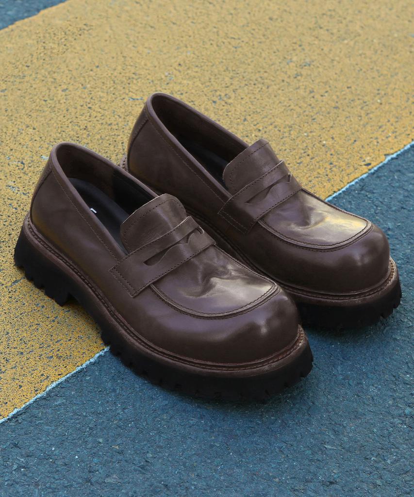 Wetheroad Wtrd2621 Hannibal Tumble Wash Heavy Loafers Brown