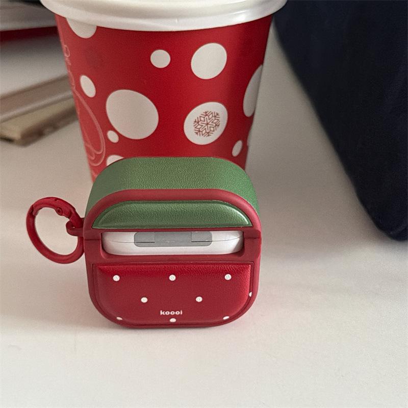 Contrast color small strawberry for AirPods 1 generation protective cover for AirPods 1 generation magnetic earphone cover Pro1 generation