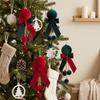 Velvet Ball Bow Pendant Ball Tassel Xmas Tree Hanging Charm  Fireplace Hanging