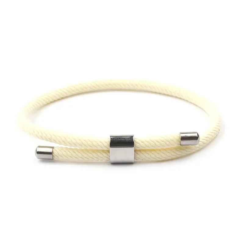 Minimalist Milan Rope Bracelet Simple Red String Stainless Steel Bracelet For Women Men Lovers Lucky Wristband Jewelry