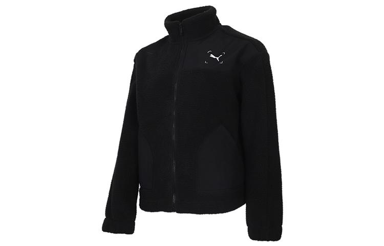 PUMA Velvet Jackets Women s Black Stand Collar Moderate 586612-01 S