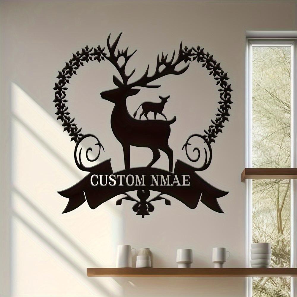 Enchanting Custom Heart Shaped Deer Metal Wall Art for Home Outdoor Decor Lovely Gift