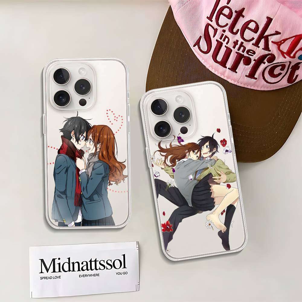 Cute Anime Horimiya Phone Case For IPhone 17 16 15 14 Plus 13 12 11 Pro Max Phone Back Cover Transparen