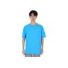 T-shirt de sport à manches courtes et col rond avec logo Li Ning pour homme Bleu clair YTST073-1