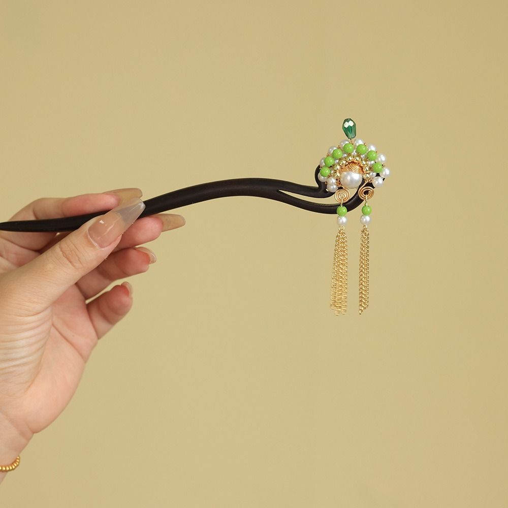 Tassel New Chinese Style Hair Clip Red Hanfu Hairpin Beijing Opera Hair Accessories  Bridal