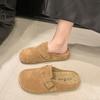 Fashion Petite Women's Vintage Half Slippers With Thick Sole And Rubber Outsole Spring Autumn New Arrival Bohemian Style Flat Form Sanda