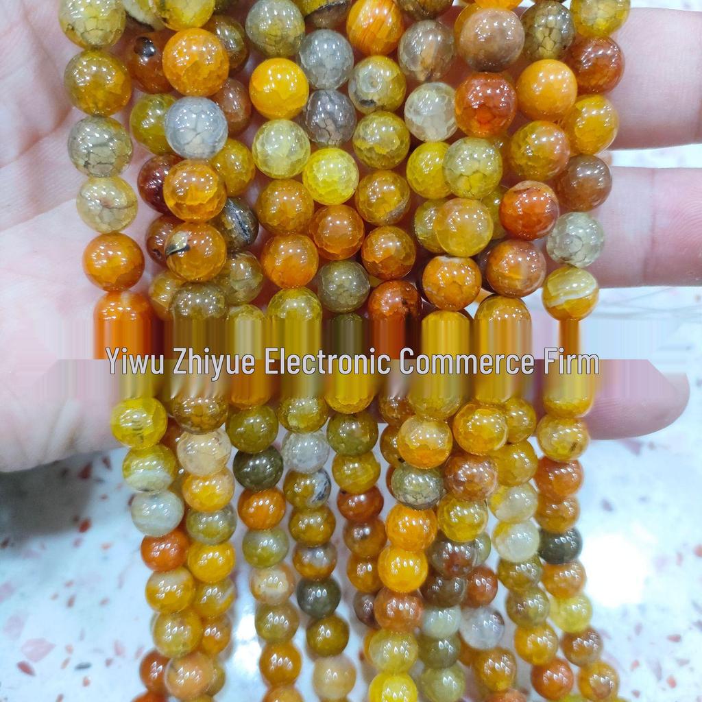 Exclusive Peach Chalcedony Loose Beads for DIY Bracelet Jewelry Accessories