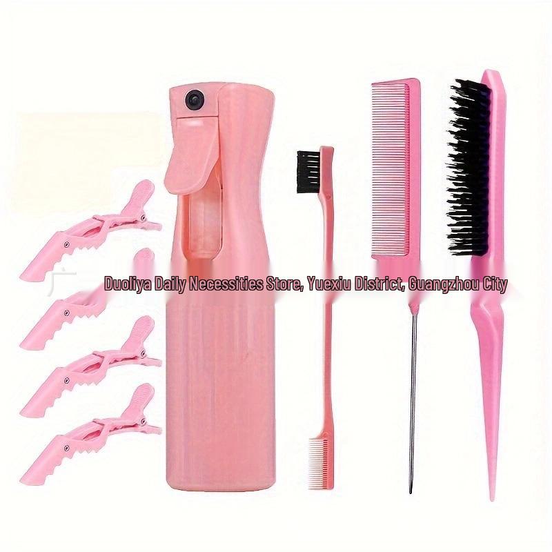 Bestseller Haarstyling-Set: Toupierbürste, Balayage-Kamm, Sprühflasche mit kontinuierlichem Sprühstoß, Werkzeug für Haarverlängerungsnadel