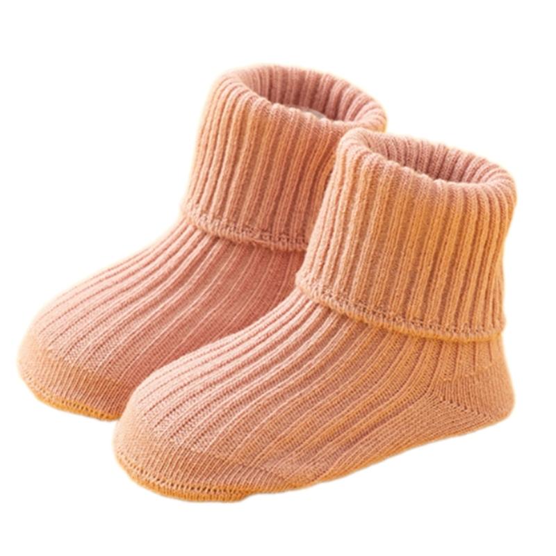 2pcs Anti Skid Toddler Socks Soft Crew Length Socks Middle Tube Design For Secure Movement On Hardwood Floors