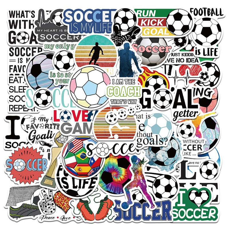 50 Pcsset Football Soccer Graffiti Stickers For Laptop Phone Luggage Notebook Decal Decoration Scrapbook Sticker Kids Gift