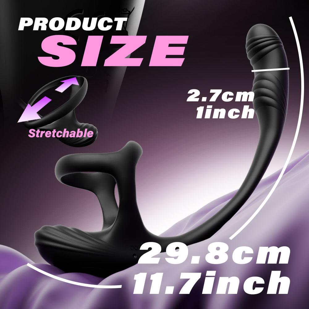 APP Controlled Male Prostate Massager Penis Ring Anal Plug Toy Delay Ejaculation Rotating Anal Plug Vibrator Adult Male Toy