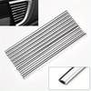 10 Pcs Car Air Conditioner Vent Trim Strips Chrome Plated Interior Moulding Accessories