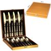 5/16 Stück Komplettes Geschirr für die Küche, Edelstahl-Dinner-Set mit Box, Gabel Löffel Messer Geschirr-Set