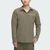 Adidas Business Casual Pocket Shirt With Color Block Details And Logo Men Shirts Rock-Olive-Green JE8599