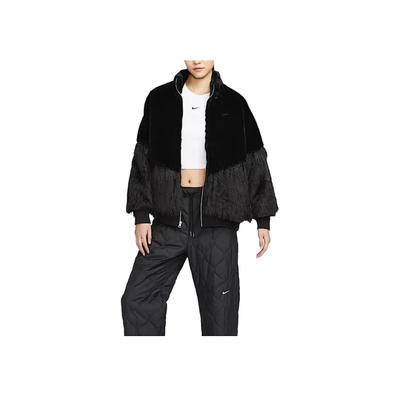 Sportswear Snake Welcoming Series Stand Collar Comfortable Soft Long Sleeve Jacket Women Jacket Black HV8464-010