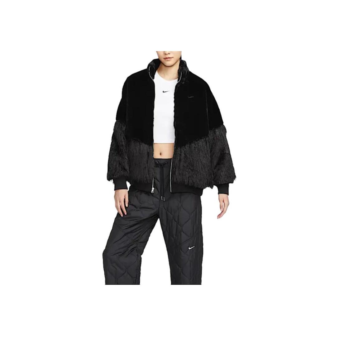 

Nike Sportswear Snake Welcoming Series Stand Collar Comfortable Soft Long Sleeve Jacket Women Jacket Black HV8464-010 L