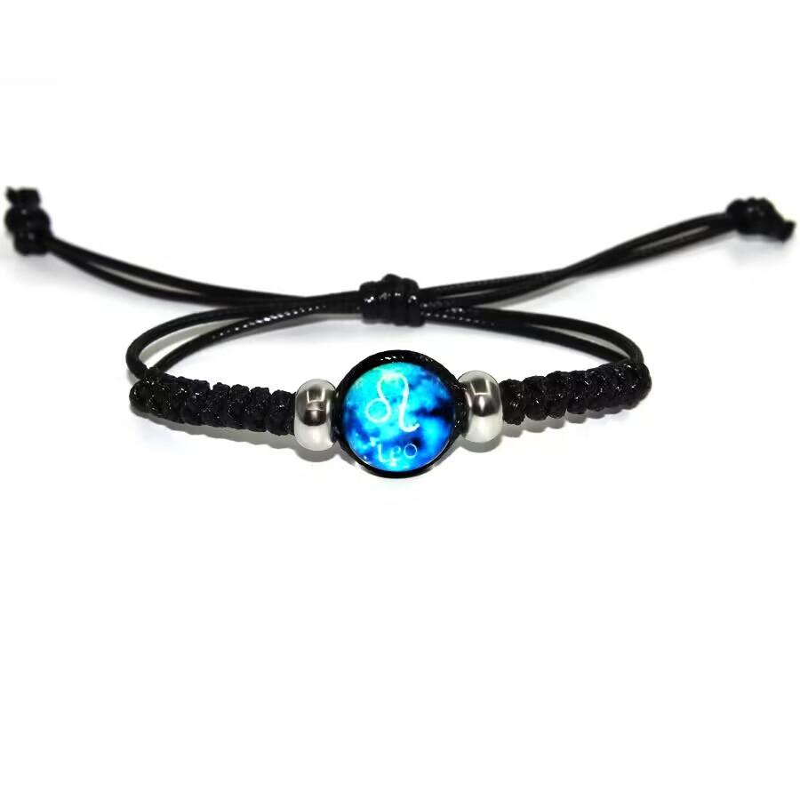 12 Constellation Twelve Constellation Bracelet Hand-woven Adjustable Rope Bracelets For Men Women Black  Bracelet Boy