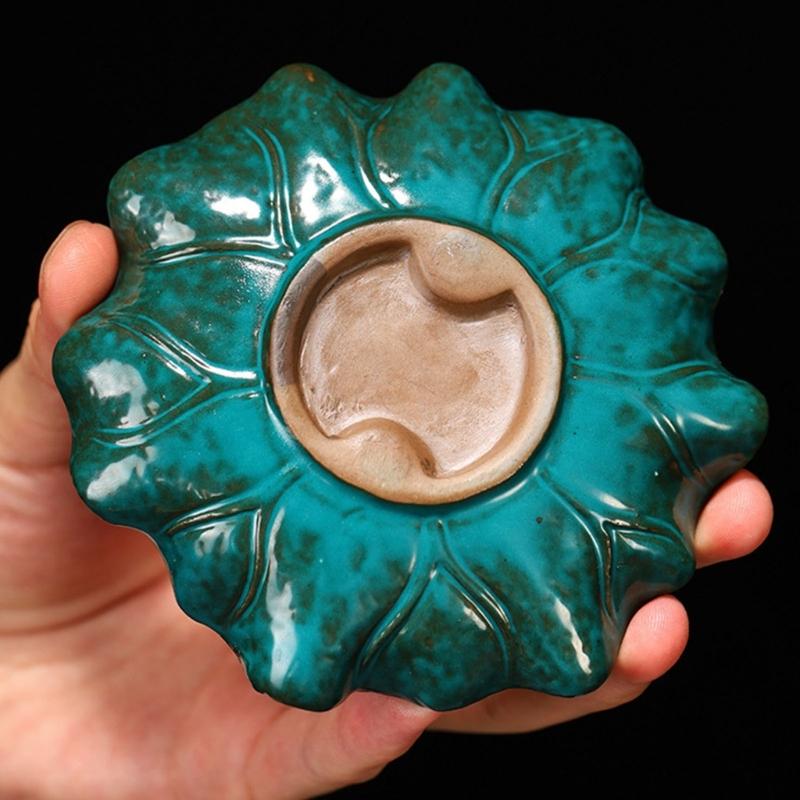 Ceramic Lotuses Incenses Burners for Stick/Coil/Cone Flower Insence Stick Holders Detachable Ashes Catcher Home Decors