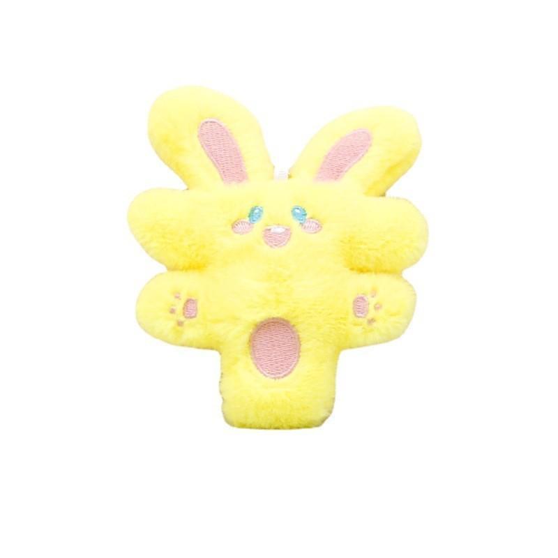 Adorable Plush Lucky Rabbit Keychain Cute Stuffed Toy Short Plush Bunny Doll